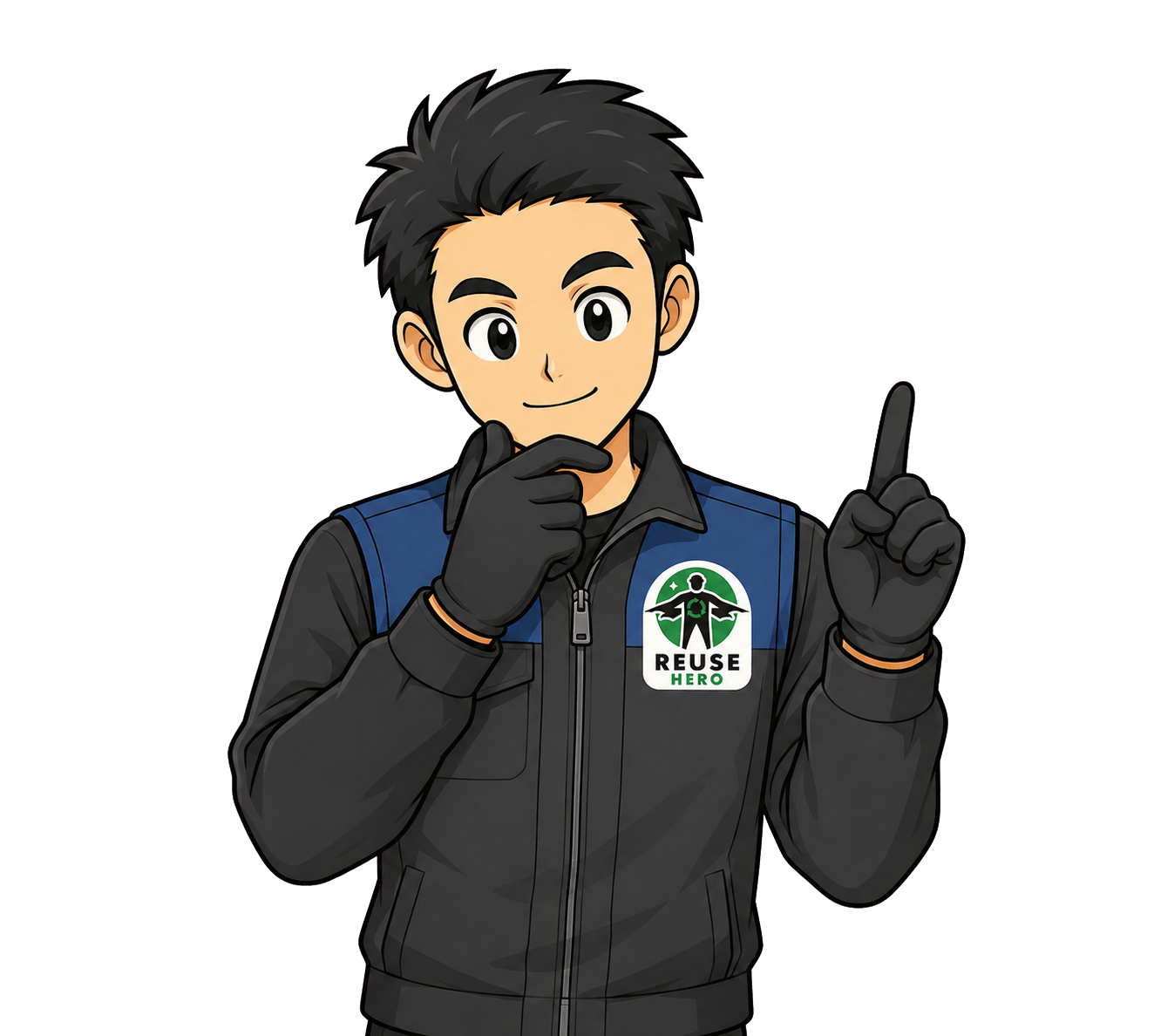 質問に答えるリユースヒーローのキャラクター